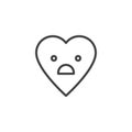 Fearful Face emoticon outline icon