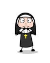 Fearful Nun Woman Face Expression Royalty Free Stock Photo