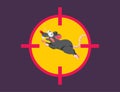 Fearful Rat Being Targeted By Pest Control Vector Illustration Royalty Free Stock Photo