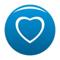 Fearless heart icon vector blue