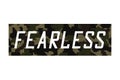 Fearless - knitted camouflage slogan for t-shirt design.