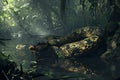 Fearsome Anaconda snake. Generate Ai