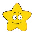 fearsome struggling yellow star face emotion