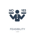 feasibility icon in trendy design style. feasibility icon isolated on white background. feasibility vector icon simple and modern Royalty Free Stock Photo