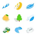 Feasible icons set, isometric style Royalty Free Stock Photo