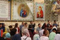 The Feast of the Annunciation in Nazareth in the Greek Orthodox Church of the Annunciation, also known as the Church of St. Gabrie