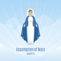 Feast of the Assumption of the Blessed Virgin Mary vector