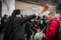 Feast of baptism in Svyatogorsk Lavra Royalty Free Stock Photo
