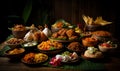A Feast of Culinary Delights. A table topped with lots of different types of food
