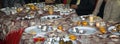 Feast or dinner of couple during big fat indian wedding Royalty Free Stock Photo