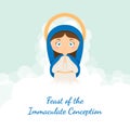 Feast of the Immaculate Conception background Royalty Free Stock Photo