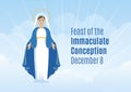 Feast of the Immaculate Conception vector Royalty Free Stock Photo