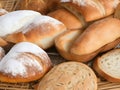 A Feast for the Senses: Artisan Breads Showcased on a Bountiful Table Royalty Free Stock Photo