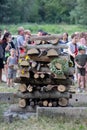 Feast of St. John in Slovakia. People kindle a big fire