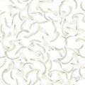 Feather air. Pastel angel feather closeup texture isolated on white background in seamless pattern photography. Concept of