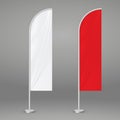 Feather beach flag Royalty Free Stock Photo