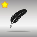 feather black Icon button logo symbol