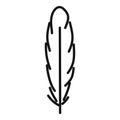 Feather decoration icon outline vector. Plume pen Royalty Free Stock Photo