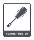 feather duster icon in trendy design style. feather duster icon isolated on white background. feather duster vector icon simple Royalty Free Stock Photo