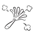 Feather duster. Vector illustration decorative design