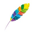 Feather exotic colors icon Royalty Free Stock Photo