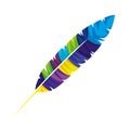 Feather exotic colors icon Royalty Free Stock Photo