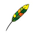 Feather exotic colors icon Royalty Free Stock Photo