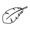 Feather exotic isolated icon Royalty Free Stock Photo