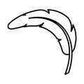 Feather exotic isolated icon Royalty Free Stock Photo