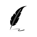 Feather icon vector design template basic RGB Royalty Free Stock Photo