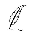 Feather icon vector design template basic RGB Royalty Free Stock Photo