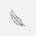Featherline in Thin line black color. flat simple vector symbols illustration Royalty Free Stock Photo