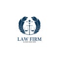 feather law firm  logo icon design template-vector Royalty Free Stock Photo