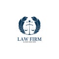 feather law firm  logo icon design template-vector Royalty Free Stock Photo