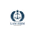 feather law firm  logo icon design template-vector Royalty Free Stock Photo