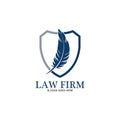 feather law firm  logo icon design template-vector Royalty Free Stock Photo