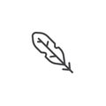 Feather line icon