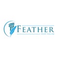 Feather logo vector design template basic RGB Royalty Free Stock Photo