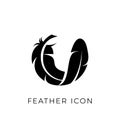 Feather logo vector icon template