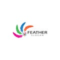 feather logo vector templates