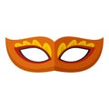 Feather mask icon, flat style