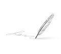 Feather pen icon. Calligraphy sign. Royalty Free Stock Photo