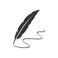 Feather Pen Logo Template Illustration Design. Vector EPS 10 Royalty Free Stock Photo