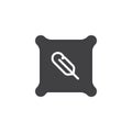 Feather pillow vector icon