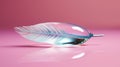 Feather pink bird with sparkles and transparent drop 1690444547118 5