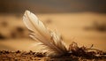 Feather quill pen, a symbol of creativity and elegance generated by AI Royalty Free Stock Photo