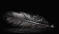 Feather quill pen writes animal literature history generated by AI Royalty Free Stock Photo