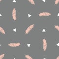 Feather seamless pattern.