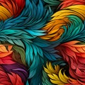 Feathered Elegance with AI-Crafted Seamless Tile Patterns