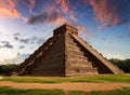 The Feather Serpent - Equinox in Kukulkan Pyramid Royalty Free Stock Photo